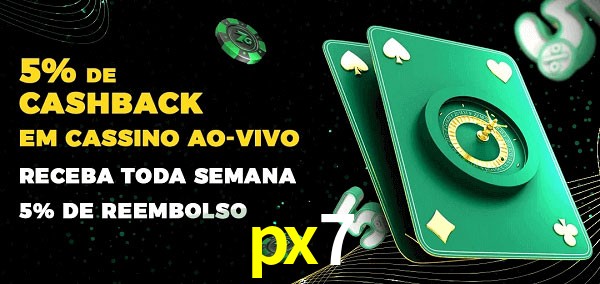 Promoções do cassino ao Vivo px7